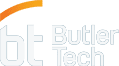 A horizontal Butler Tech logo in white against a transparent background.